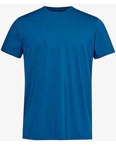 Derek Rose Basel Crewneck Stretch-jersey T-shirt - Blue