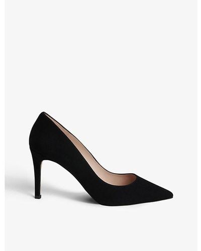 Whistles Corie Suede Heeled Pumps - Black