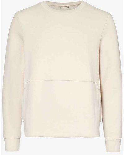 Zimmerli Crewneck Slip-pocket Cotton-jersey Sweatshirt - Natural