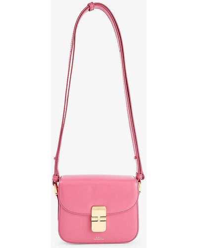 A.P.C. Grace Mini Leather Cross-body Bag - Pink