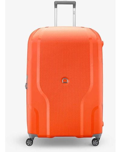 Delsey Clavel 4-wheel Xl Expandable Recycled-polypropylene Hard Check-in Suitcase - Orange