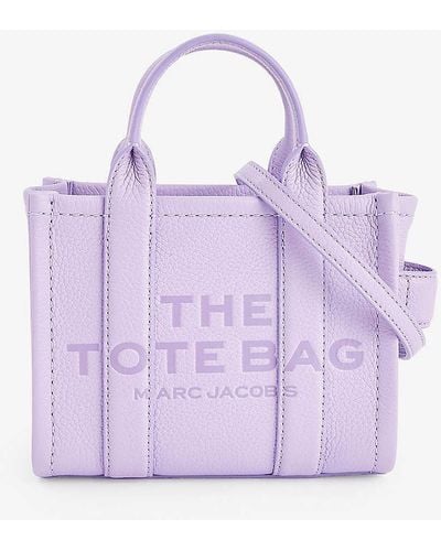 Marc Jacobs The Mini Tote Leather Tote Bag - Purple