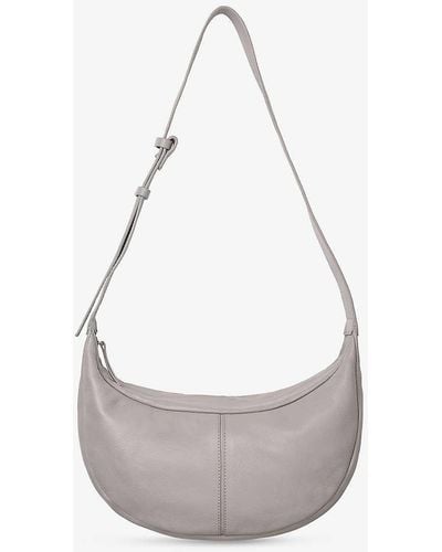 The White Company Crescent-shape Leather Cross-body Bag - White