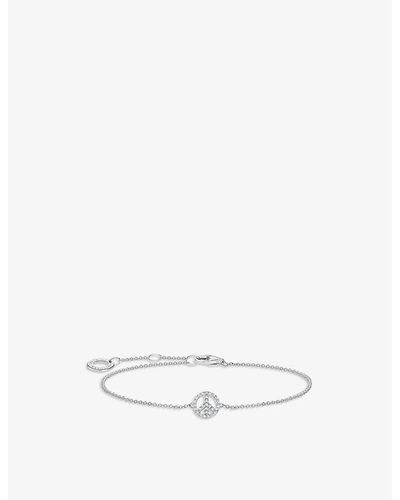 Thomas Sabo Peace Sterling-silver And Zirconia Bracelet - White