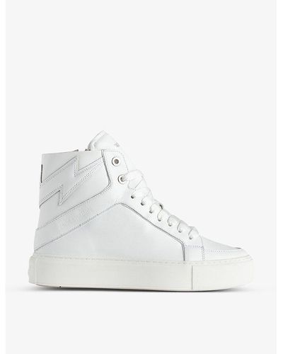 Zadig & Voltaire High Flash Leather High-top Sneakers - White