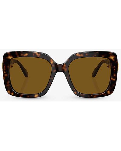 Swarovski Sk6001 Square-frame Tortoiseshell Acetate Sunglasses - Brown