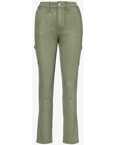 PAIGE Jolie Mid-rise Slim-leg Rayon-blend Denim Jeans - Green