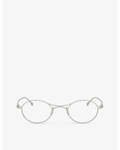 Giorgio Armani Ar5135t Oval-frame Titanium Optical Glasses - White