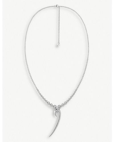 Shaun Leane Drop Hook Sterling Necklace - White