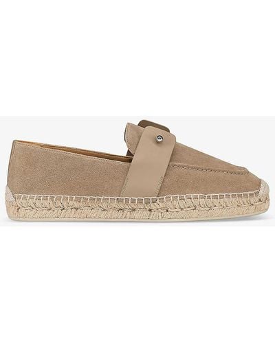 Christian Louboutin Chambespadrille Suede Espadrilles - Natural