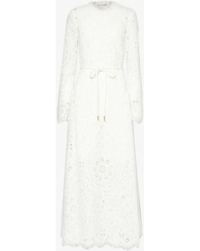 Zimmermann Ottie Cotton Maxi Dress X - White