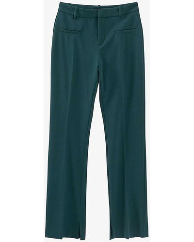 IKKS Straight-leg High-rise Stretch-woven Trousers - Green