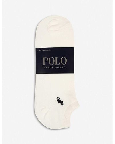 Polo Ralph Lauren Pack Of Three Trainer Socks - Black