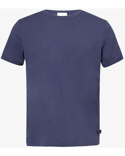 7 For All Mankind Featherweight Short-sleeve Cotton T-shirt X - Blue
