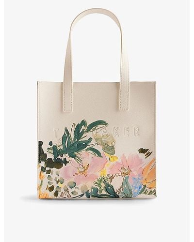 Ted Baker Meaicon Small Painted-meadow Icon Bag - White