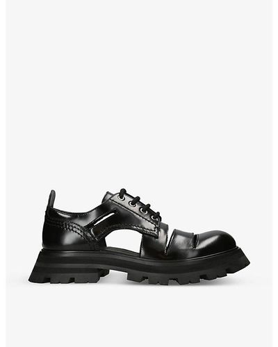 Lace-ups shoes Alexander Mcqueen - Metallic heel lace-up creepers -  509035WHR5H1085