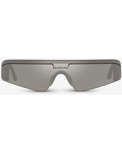 Balenciaga 6e000184 Bb0003s Rectangle-frame Acetate Sunglasses - Grey