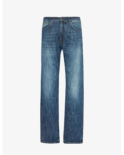 424 Faded-wash Straight-leg Jeans - Blue