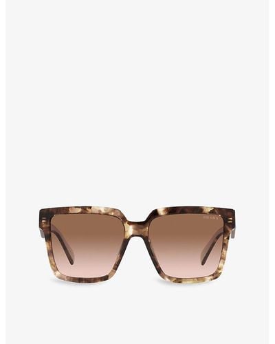 Prada Pr 24zs Square-frame Acetate Sunglasses - Brown