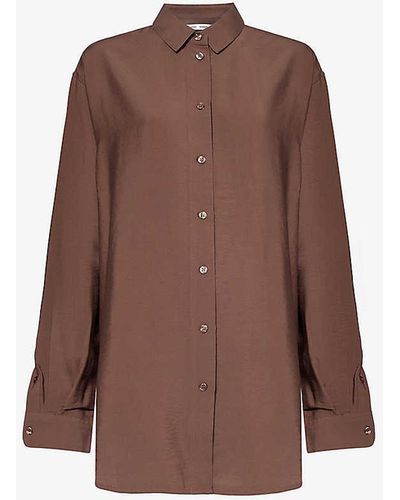 Samsøe & Samsøe Alfrida Relaxed-fit Woven Shirt - Brown