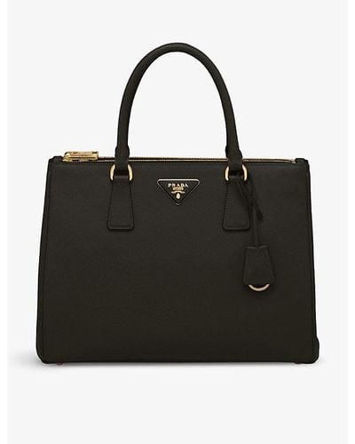 Prada Galleria Large Saffiano-leather Tote Bag - Black