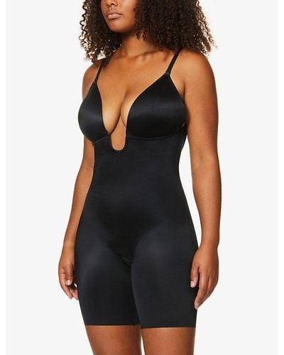 Spanx Mesh Bodysuit Flocked Dots Sheer Fashion Thong Black Long Sleeves Sz  M - GoWork Recruitment