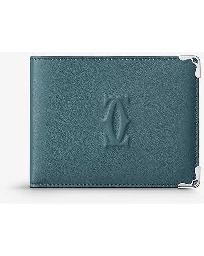 Cartier Must De Six-card Leather Wallet - Blue