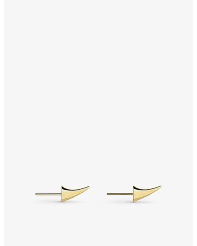 Shaun Leane Rose Thorn Gold-tone Sterling Silver Stud Earrings - Natural