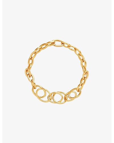 Astrid & Miyu Orbit Chain -plated Brass Bracelet - Metallic