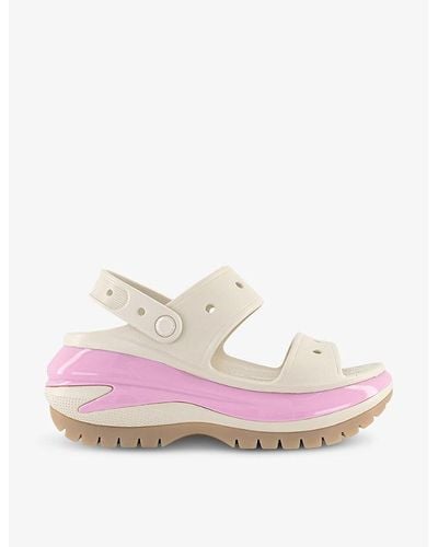 Crocs™ Classic Mega Crush Rubber Sandals - Pink