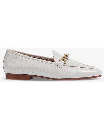LK Bennett Adalynn Snaffle-trim Leather Loafers - White