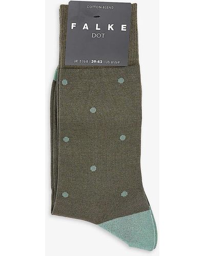 FALKE Dot Printed Cotton-blend Socks - Green