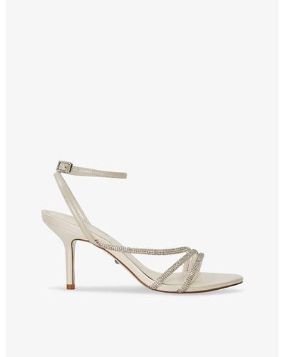 Dune Bridal Midsummers Leather Heeled Sandals - White