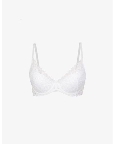  Wacoal Raffine Bra Underwired Stretch Lace Three Section Bras  Lingerie : Clothing, Shoes & Jewelry