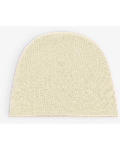 JOSEPH Ribbed-knit Cashmere Beanie Hat - Natural