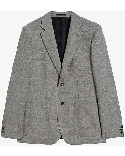 Ted Baker Luccaj Slim-fit Wool Jacket - Grey