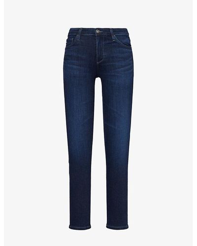 AG Jeans Prima Ankle Slim-fit Mid-rise Stretch-denim Jeans - Blue