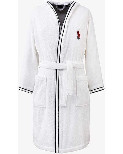 Ralph Lauren Home Rylan Stripe Cotton-towelling Robe X - White