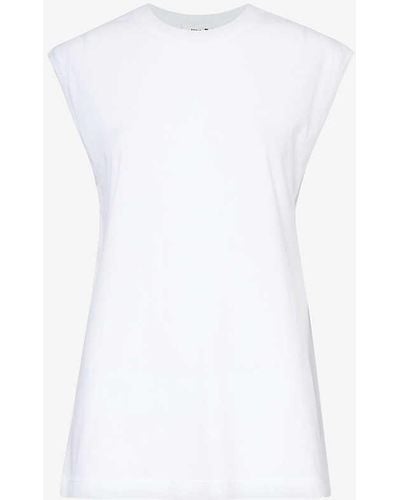 Agolde Raya Muscle Cotton-jersey T-shirt - White