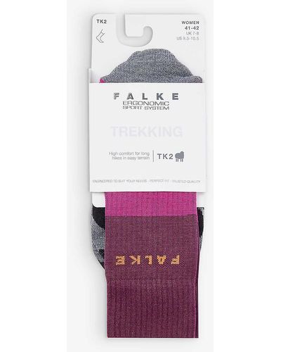 FALKE Tk2 Explore Brand-print Stretch-woven Ankle Socks - White