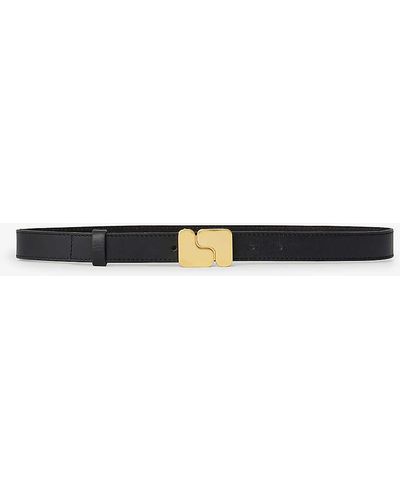 Soeur Ninon Logo-buckle Leather Belt - Black