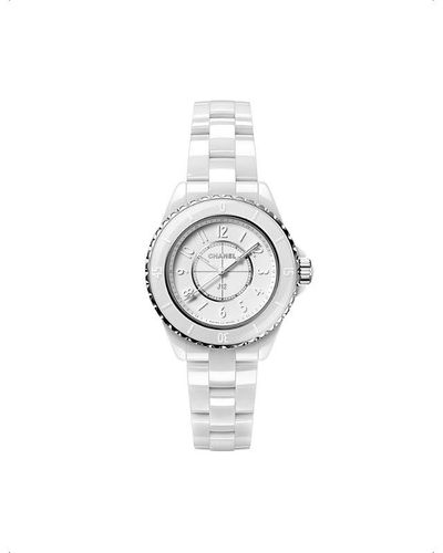 Chanel H6345 J12 Phantom Ceramic And Stainless-steel Quartz Watch - White