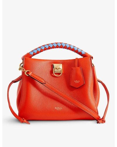 Mulberry Iris Leather Shoulder Bag - Red
