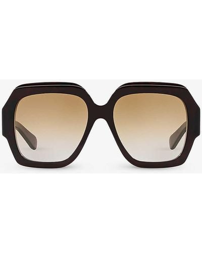 Chloé Ch0154s Square-frame Tortoiseshell Acetate Sunglasses - Black