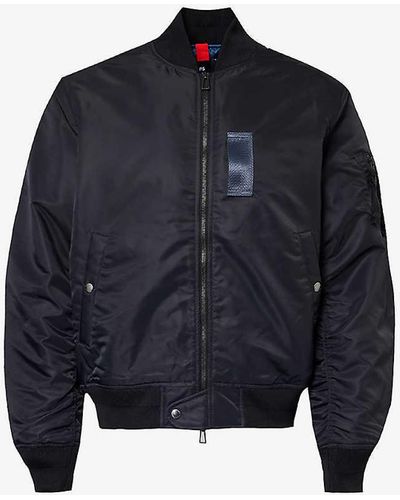 PS by Paul Smith Padded Relaxed-fit Recycled-nylon Bomber Jacket X - Blue