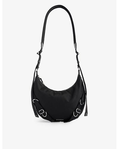 Givenchy Voyou Buckle-embellished Shell Cross-body Bag - Black