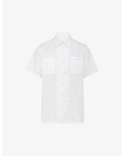 Prada Logo-embellished Oversized-fit Stretch-cotton Shirt X - White