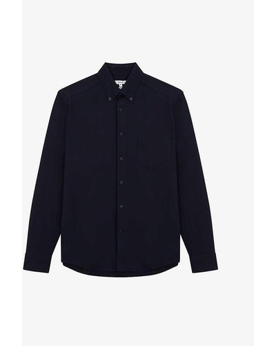 Reiss Greenwich Button-down Cotton Oxford Shirt X - Blue