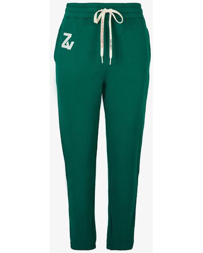 Zadig & Voltaire Steevy Regular-fit Cotton-jersey jogging Bottoms - Green