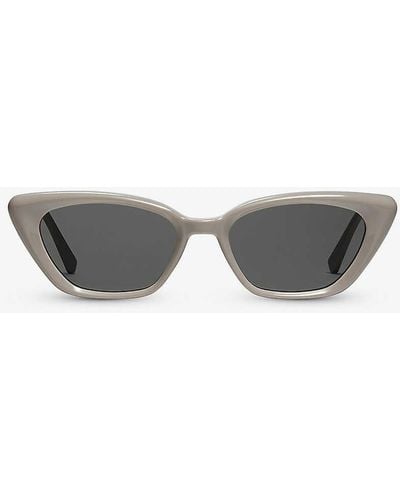 Gentle Monster Terra Cotta G10 Cat-eye Branded-arm Acetate Sunglasses - Grey